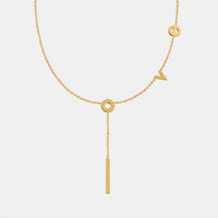 Titanium Steel Letter Necklace Trandify deal