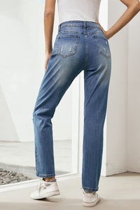 US Flag Distressed Straight Jeans Trandify deal