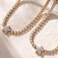 Titanium Steel Zircon Star Necklace Trandify Deal