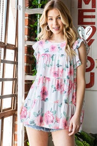Heimish round-neck ruffled tunic – casual plus-size women’s top – free shipping USA