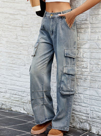 Washed Jeans with Pockets Trandify Deal