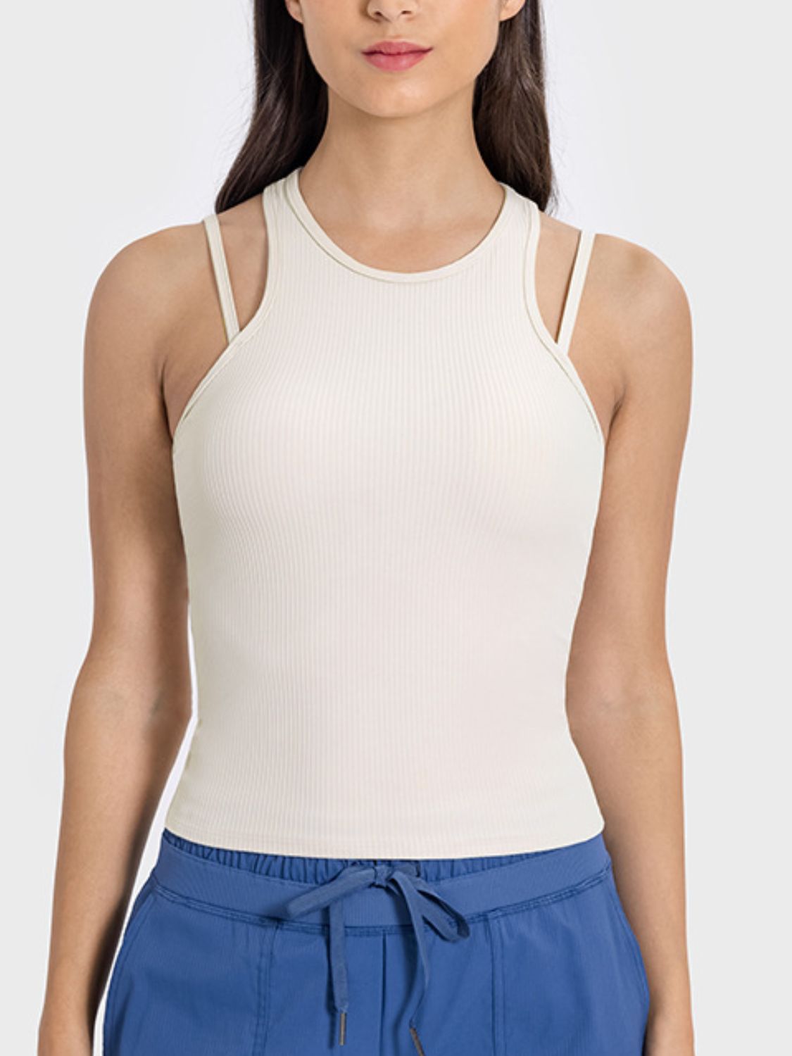 Millennia Cutout Round Neck Racerback Active Tank Trandify deal