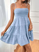 Women’s Sleeveless Tiered Dress – Lightweight Casual Smocked Cami Dress for Beach & Vacations