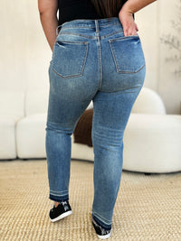 Judy Blue Full Size Mid Rise Rigid Magic Release Hem Jeans - Trandify Deal