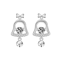 0.5ct Moissanite Bell Earrings in 925 Sterling Silver for Women