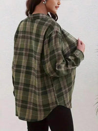 Soft cotton plaid shirt for women, stylish layering piece