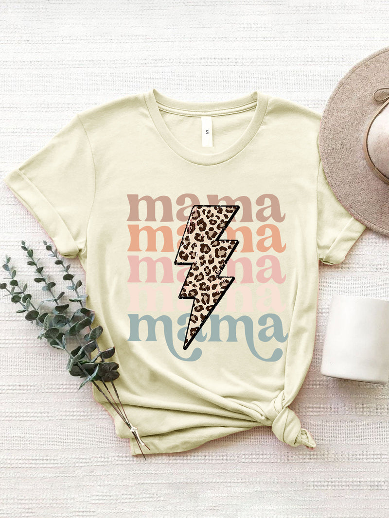 MAMA Round Neck Short Sleeve T-Shirt Trandify deal