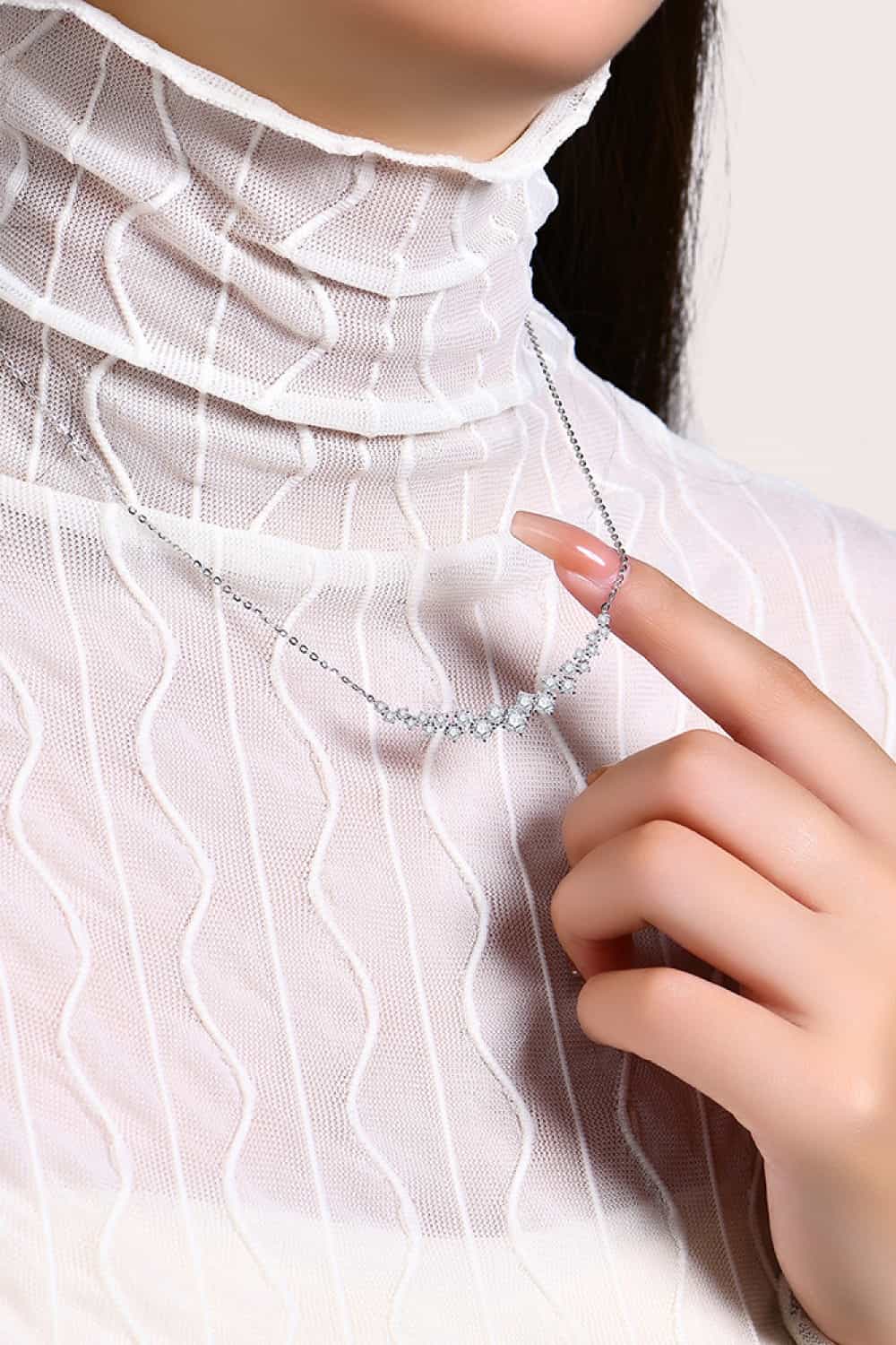 1.64 Carat Moissanite 925 Sterling Silver Necklace Trandify Deal