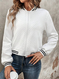 Zip Up Long Sleeve Jacket Trandify Deal