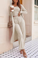 Drawstring Tank, Long Sleeve Cover Up and Pants Set Trandify Deal