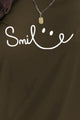 SMILE Round Neck Short Sleeve T-Shirt Trandify deal