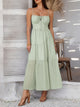 Boho Smocked Maxi Dress for Women – Summer Beach Dress – TrandifyDeal USA