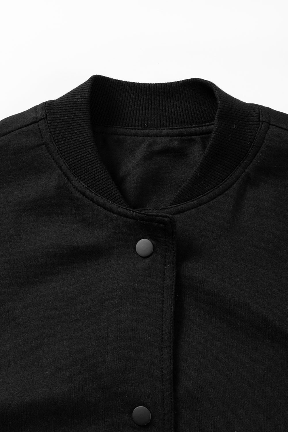 Pocketed Snap Down Long Sleeve Jacket Trandify Deal