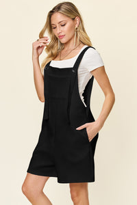 Double Take Full Size Texture Sleeveless Romper - Trandify Deal