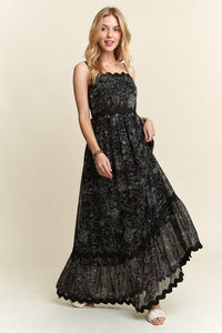 ADORA Floral Adjustable Strap Maxi Cami Dress Trandify Deal