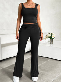 Devine Square Neck Tank and Drawstring Pants Set Trandify deal