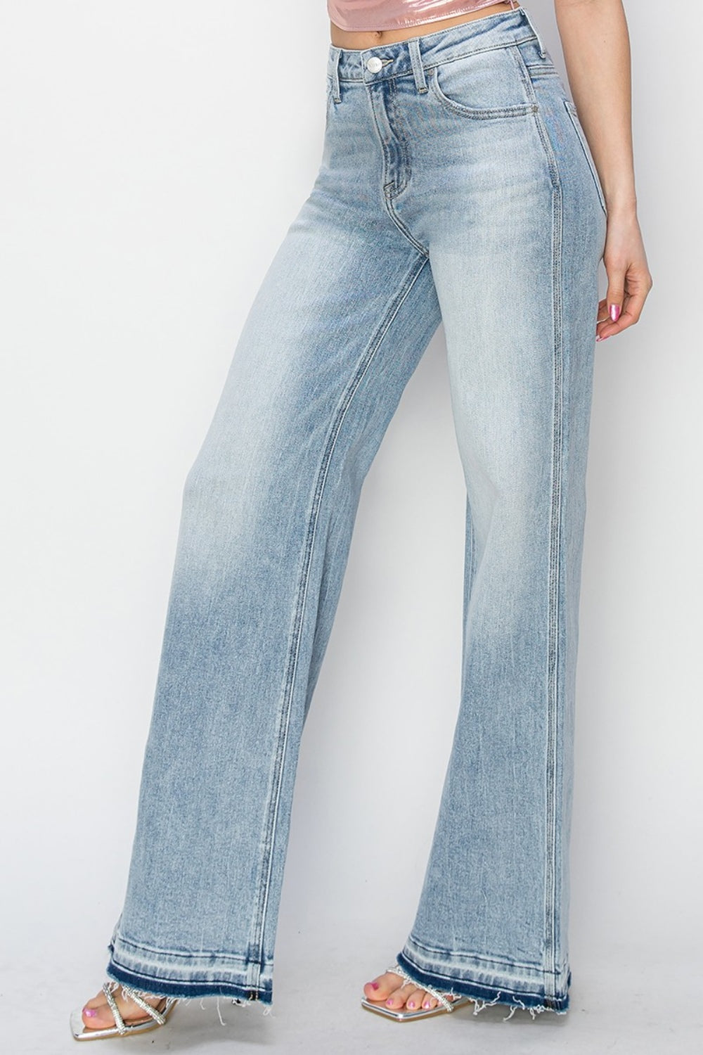 Risen Full Size High Rise Wide Leg Jeans - Trandify Deal