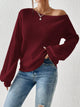 Honey Single Shoulder Long Sleeve Sweater Trandify Deal