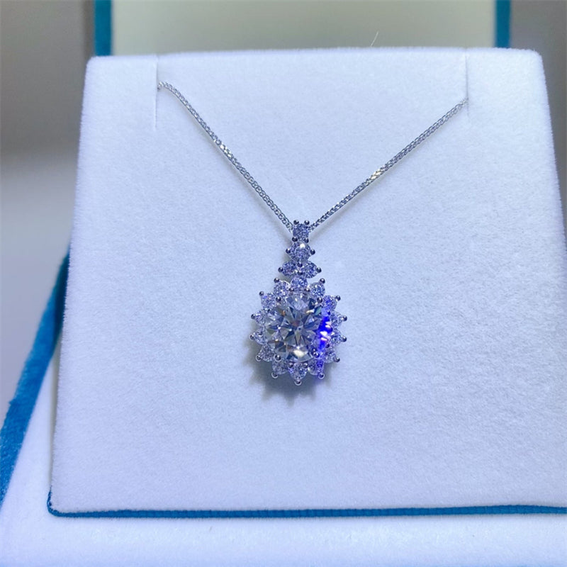 5 Carat Moissanite 925 Sterling Silver Pendant Necklace Trandify deal