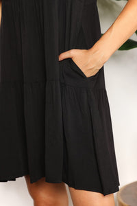 V-Neck Flounce Sleeve Tiered Dress Trandify deal