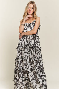 ADORA Ruffled Tiered Scoop Neck Cami Dress Trandify Deal