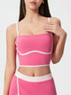 Women’s square neck active cami top with detachable chest pads for workouts and casual wear