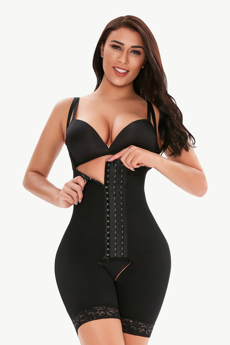 Full Size Hook-and-Eye Lace Trim Shaping Bodysuit for Women – TrandifyDeal