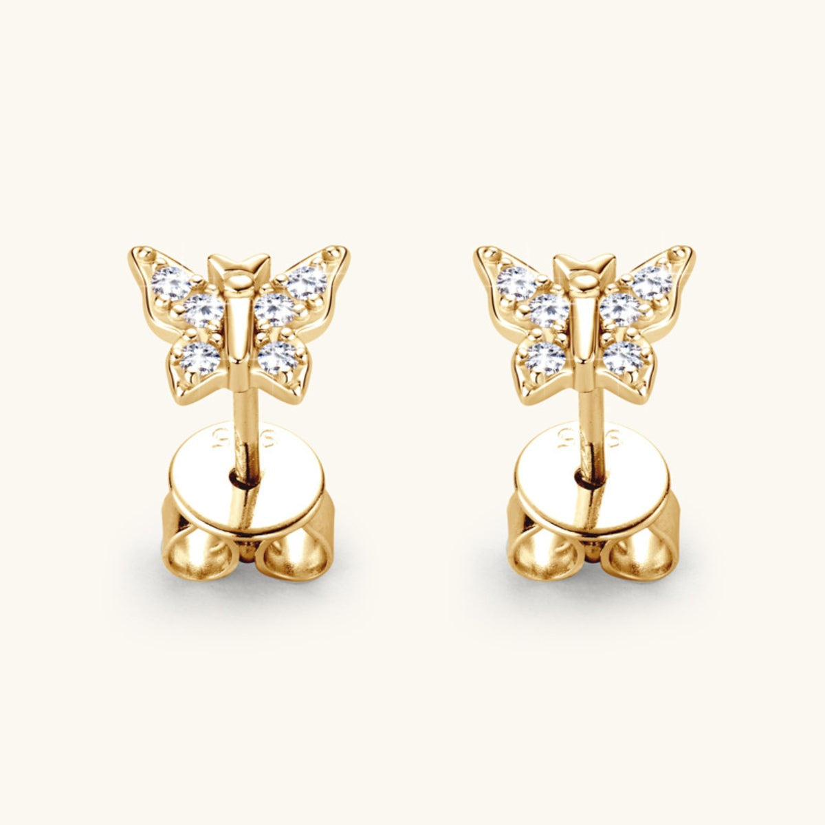 Moissanite 925 Sterling Silver Butterfly Stud Earrings Trandify Deal