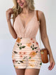 Surplice Spaghetti Strap Top and Printed Mini Skirt Set Trandify deal