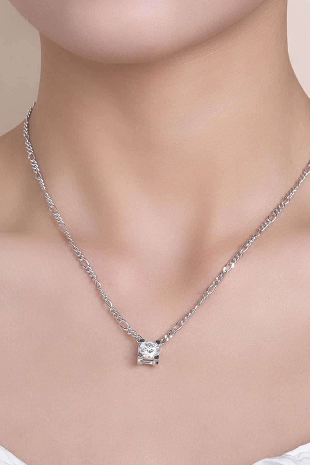 2 Carat Moissanite 925 Sterling Silver Pendant Necklace Trandify Deal