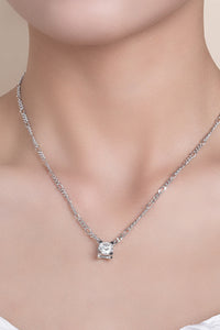 2 Carat Moissanite 925 Sterling Silver Pendant Necklace Trandify Deal