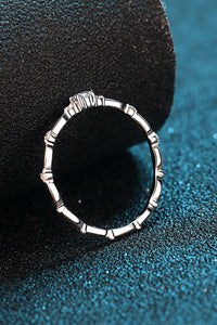 Moissanite 925 Sterling Silver Rhodium-Plated Ring Trandify Deal