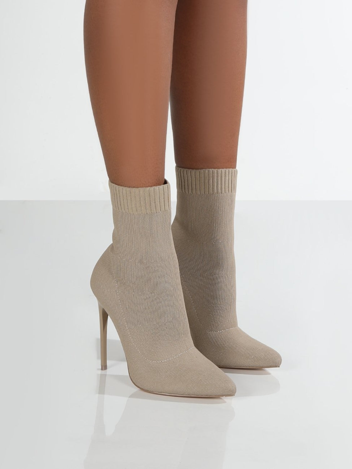Mesh Point Toe Stiletto Boots Trandify Deal