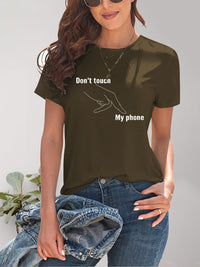 Graphic Round Neck Short Sleeve T-Shirt Trandify deal