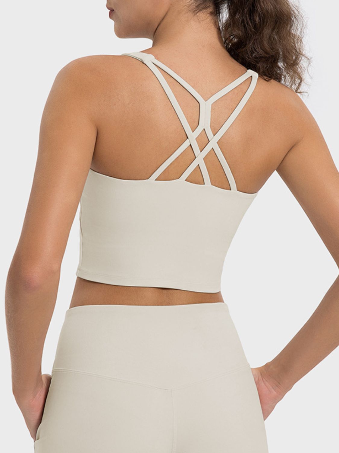 Millennia Crisscross Round Neck Active Tank Trandify deal