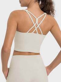 Millennia Crisscross Round Neck Active Tank Trandify deal