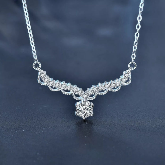 0.5ct Moissanite Sterling Silver Necklace for Women