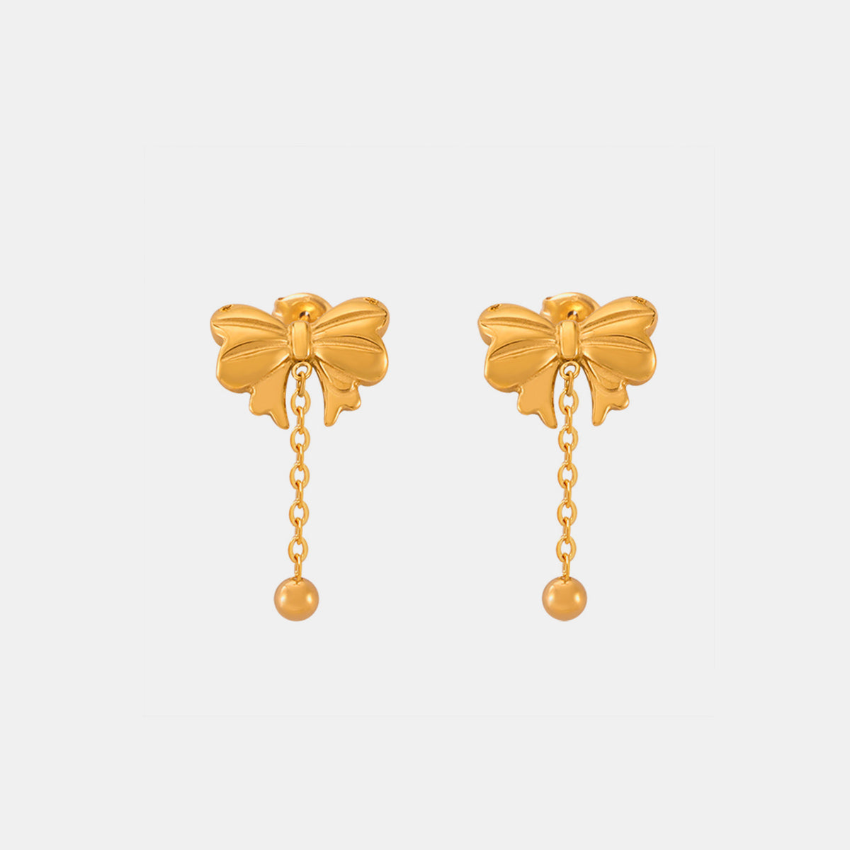 Titanium Steel Bow Earrings Trandify deal