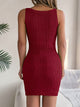 V-Neck Wide Strap Sweater Dress Trandify deal