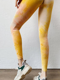 Women’s tie-dye high waist yoga leggings for workouts and casual wear