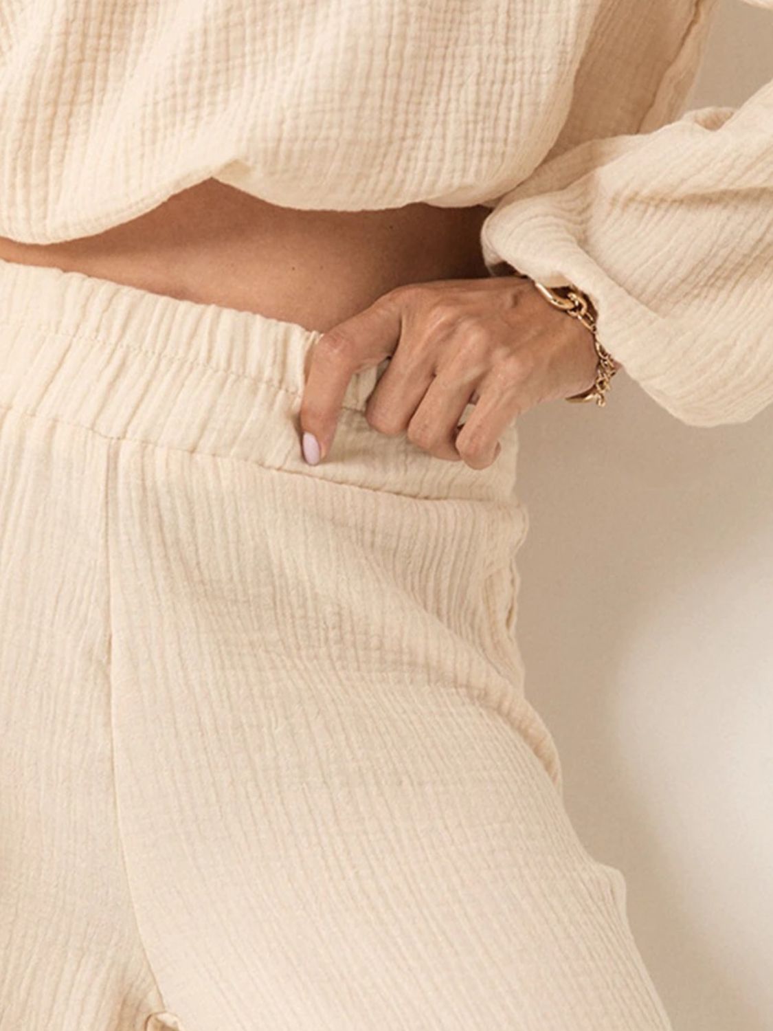 Off Shoulder Long Sleeve Top and Pants Set Trandify deal