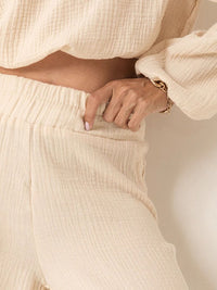Off Shoulder Long Sleeve Top and Pants Set Trandify deal