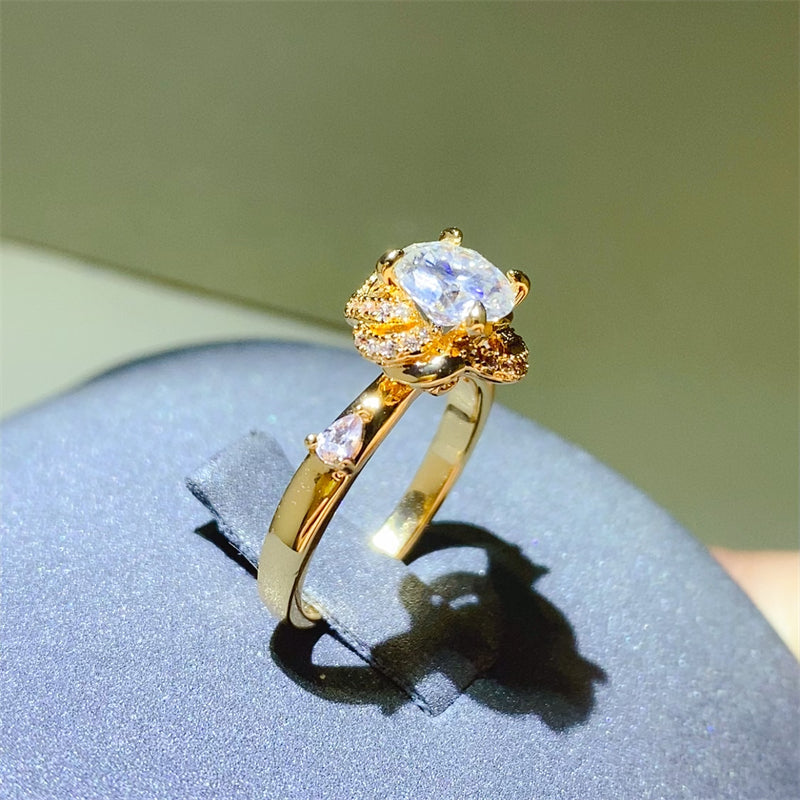 1 Carat Moissanite Zircon 925 Sterling Silver Ring Trandify Deal