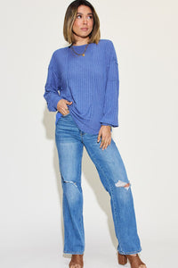 Basic Bae Full Size Ribbed Round Neck Long Sleeve T-Shirt Trandify Deal