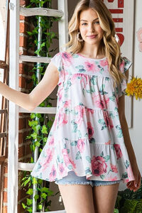 Heimish round-neck ruffled tunic – casual plus-size women’s top – free shipping USA