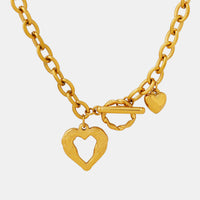 Titanium Steel Heart Pendant Necklace Trandify deal
