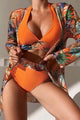 Printed Halter Neck Three-Piece Swim Set - Trandify Deal