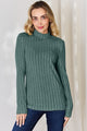 Basic Bae Full Size Ribbed Mock Neck Long Sleeve T-Shirt Trandify Deal