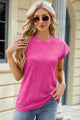 Round Neck Cap Sleeve T-Shirt Trandify deal