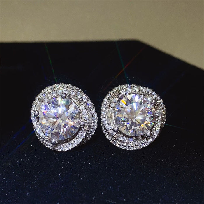 6 Carat Moissanite 925 Sterling Silver Earrings Trandify deal